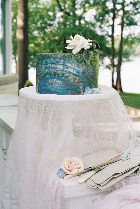 Monet Wedding, Floral Website, Dock Wedding, Garden Party Recipes, Monet's Garden, Themed Wedding Cakes, Garden Wedding Inspiration, Wedding Inspired, Setting Ideas