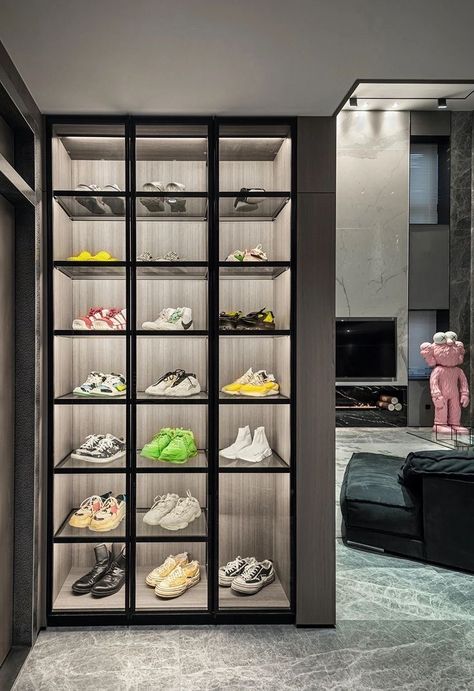 Foldable Shoe Rack, Shoe Rack For Home, Shoe Organizer For Closet, Organizer Containers, Shoe Storage Boxes, Shoe Store Design, Sneaker Displays, Shoe Storage Box, Organizer For Closet