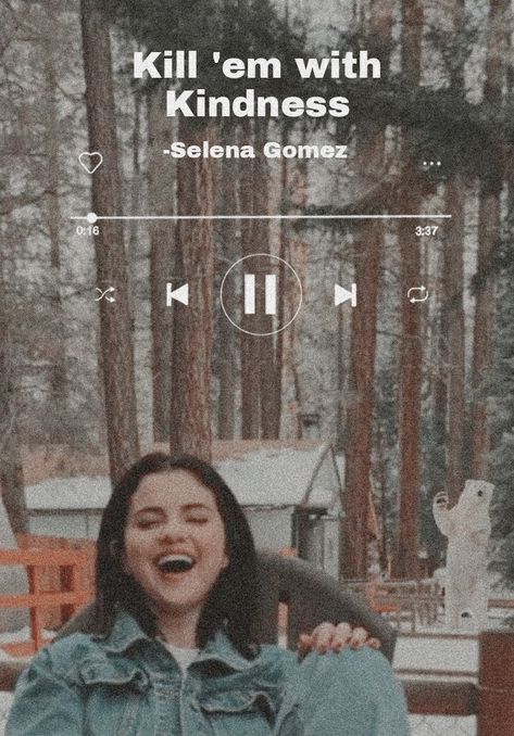 Selena Gomez Kill Em With Kindness, Kill'em With Kindness, Music Playing Template, Selena Aesthetic, Kill Em With Kindness, Decor Posters, Music Playing, Story Characters, Selena Gomez