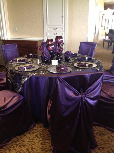 Black, Silver and Plum Dark Purple Dress Quinceanera, Dark Purple Decorations, Black And Lilac Quinceanera Theme, Purple And Black Quinceanera Ideas, Plum Quinceanera Theme, Gothic Quinceanera Decorations, Purple And Black Quince, Maleficent Quinceanera Theme, Black And Purple Sweet 16 Dresses