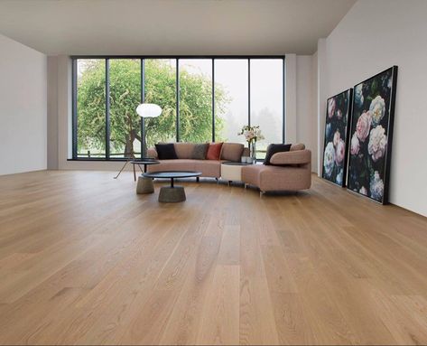 Mirage Floors on Instagram: “2019 NEW PRODUCT 🏆 Natural - White Oak Exclusive Brushed  Mirage, the hardwood flooring brand renowned for quality, is proud to announce…” White Oak Flooring, Prefinished Hardwood, Floor Molding, Hardwood Plywood, White Oak Floors, Oak Flooring, Diy Flooring, Types Of Flooring, Living Room Makeover