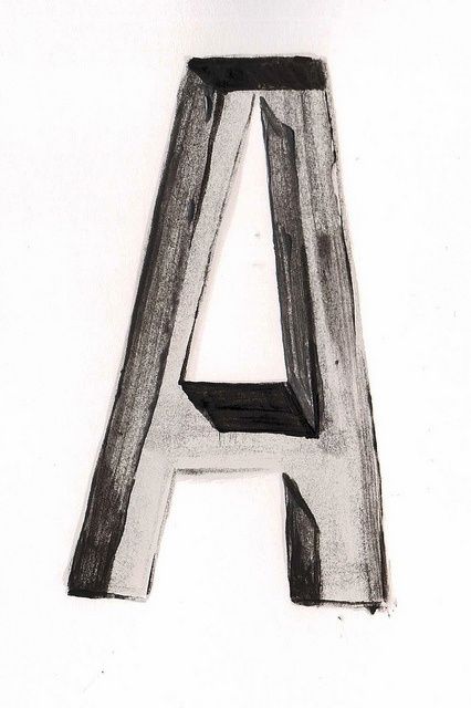 "A" by Jeff Rogers ★ Textured Letters, Illustrated Type, Texture Typography, Lettering Painting, Paint Letters, Drawing Texture, Lettering Letters, Art Lettering, Graphic Design Collection