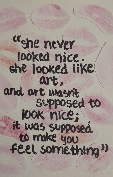 Indie Quotes, Lips Quotes, Pink Wallpaper Quotes, Park Quotes, Poem Design, Lips Art Print, Eleanor And Park, Handmade Poster, Ink Lettering