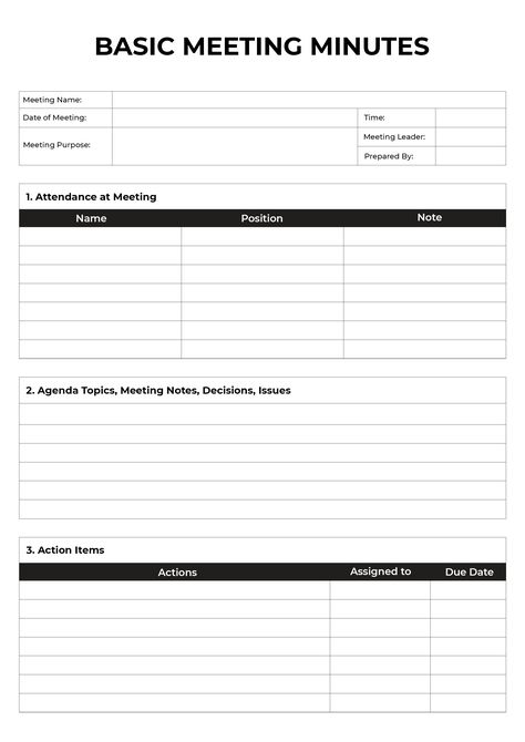 Designed in classic black and white, this template combines the functionality of meeting minutes with the structure of an agenda. Capture essential details such as attendees, agenda items, discussions, decisions, and action items in a clean and organized layout. The monochromatic design ensures focus and readability, allowing you to stay engaged during the meeting. Meeting Minutes, Monochromatic Design, Meeting Notes, Business Meeting, Office Organization, Classic Black, Digital Design, Layout, Social Media