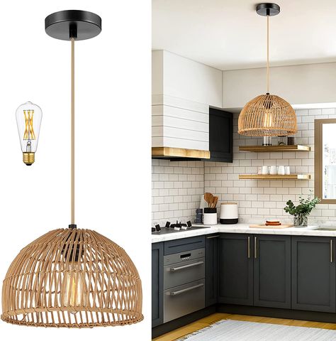 Bohemian Light Fixtures, Boho Light Fixture, Rattan Light, Bamboo Chandelier, Rattan Light Fixture, Wicker Pendant Light, Basket Lighting, Bamboo Pendant Light, Rattan Pendant Light