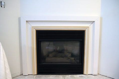 Painting A Fireplace, High Heat Spray Paint, Painting Wood Trim, Best Decor Ideas, Stone Fireplace Makeover, Fireplace Trim, Cast Stone Fireplace, Fireplace Redo, Wooden Fireplace