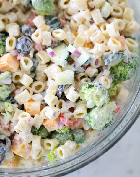 Small Batch Pasta Salad, Best Creamy Pasta Salad, Ditalini Pasta Recipes, Best Creamy Pasta, Creamy Pasta Salad Recipe, Creamy Pasta Salad, Creamy Pasta Salads, Salad Kale, Resep Pasta