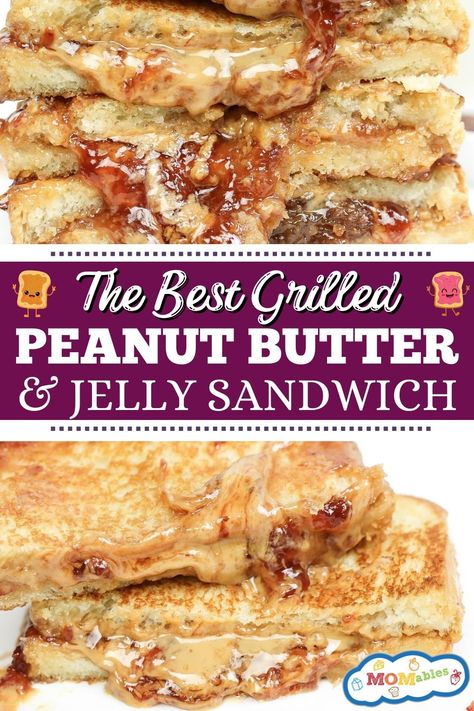 the best grilled peanut butter and jelly sandwich Fun Peanut Butter And Jelly Sandwiches, Grilled Pb&j Sandwiches, Grilled Pbj Sandwich, Grilled Pb And J, Fancy Pb&j Sandwiches, Gourmet Peanut Butter And Jelly Sandwich, Fried Peanut Butter And Jelly Sandwich, Grilled Peanut Butter And Jelly Sandwich, Brioche Grilled Cheese