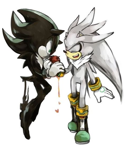 Mephiles & Silver Sonamy Comic, Sonic The Movie, Shadow Sonic, Hedgehog Movie, Silver The Hedgehog, Sonic Characters, Geek Games, Sonic Adventure, Shadow Art