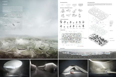 Border Bath Competition Winners Portfolio D'architecture, Canada Project, Presentation Board Design, Presentation Boards, 포트폴리오 레이아웃, Architecture Portfolio Design, Architecture Panel, Architecture Presentation Board, Architectural Competition