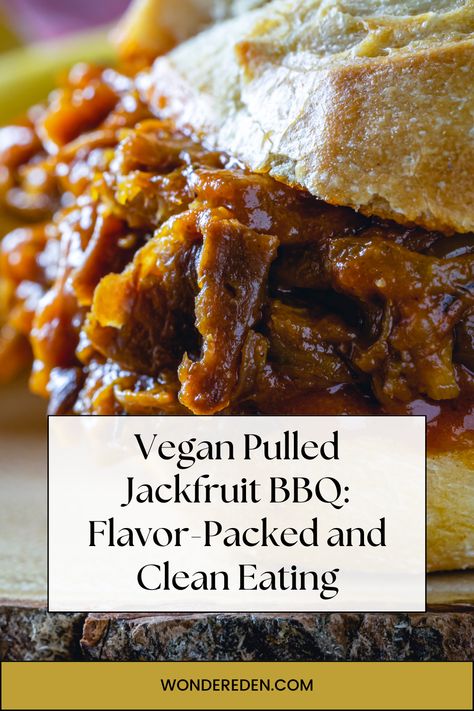 Craving BBQ? This Vegan Pulled Jackfruit BBQ offers all the smoky goodness of pulled pork, but with a clean, plant-based twist. #VeganEating #HealthyBBQ #PulledJackfruitDelight #PlantBasedFlavors #VeganCookout Vegan Cookout, Pork But, Pulled Jackfruit, Vegan Pulled Pork, Paleo Barbecue Sauce, Bbq Jackfruit, Chocolate Bark Recipe, Bbq Dishes, Blueberry Chocolate