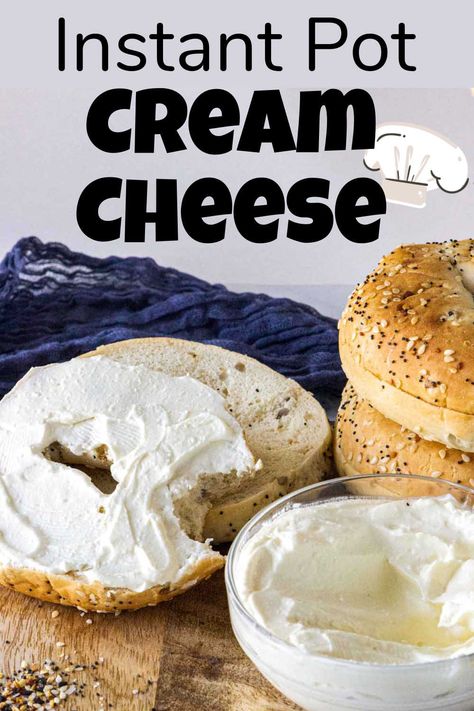 Instant Pot Cream Cheese {30 Minutes} Ancestral Kitchen, Instant Pot Cream Cheese, Spread For Bagels, Homemade Cheeses, Instant Pot Yogurt Recipe, Cheese Recipes Homemade, Cheese Making Recipes, Instant Pot Yogurt, Dairy Cow