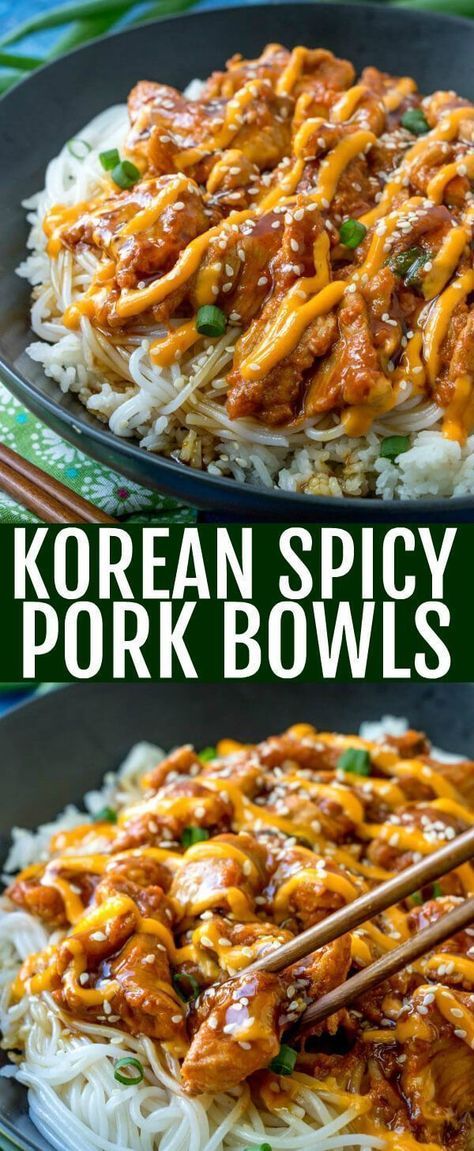 Pork Bulgogi Bowl, Bulgogi Bowl Recipe, Spicy Pork Bulgogi, Korean Spicy Pork, Bulgogi Bowl, Pork Bowls, Pork Bulgogi, Koreansk Mad, Korean Pork