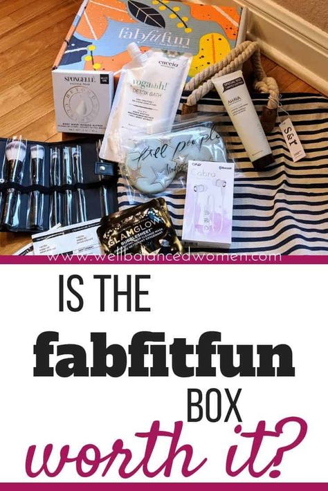 Is the Fab Fit Fun Box Worth It? Come find out what's inside! #beautytips #spendwisely #beautyproducts #fabfitfun #beautyhacks #womenswellness #WellBalancedWomen #subscriptionbox #quarterlybox #treatyourself Wellness Quotes Healthy, Fab Fit Fun, Fab Fit Fun Box, Gym Gifts, Prenatal Workout, Midlife Women, Family Fitness, Wellness Quotes, Healthy Beauty