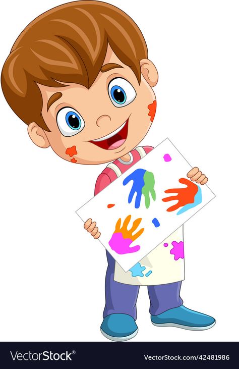 Poster Design Kids, Boy Painting, Baby Shower Souvenirs, School Painting, Event Props, Islamic Cartoon, Happy Cartoon, Diy Crafts Paper Flowers