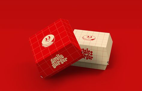 Griller Burger® on Behance Burger Packaging, Burger Box, Brand Identity Logo, Brand Consistency, Danang, Font Inspiration, Box Packaging Design, Social Media Design Inspiration, Visual Branding