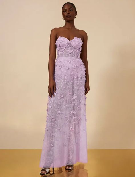 Lilac Gown, Honeymoon Dress, Neutral Dresses, Strapless Sweetheart Neckline, Bcbg Max Azria, Strapless Gown, Floor Length Gown, Max Azria, Bcbgmaxazria Dresses