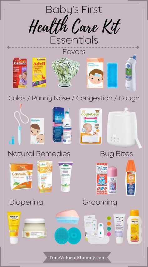 Little kids get sick ALL THE TIME. Stock your nursery by preparing your baby's first health care kit with these baby essentials. You want to be prepared for those scary nights where your little one spikes a high fever, or has a runny nose that doesn't seem to go away. Are you looking for mosquito bite relief for babies, or ways to prevent cradle cap? Click into the post to learn more about how to measure fevers, remedies and what to do for newborns, infants and toddlers when they're ill. Baby Medicine Kit, Sick Baby Remedies, Sick All The Time, Mosquito Bite Relief, Sick Day Essentials, Time Value, Bite Relief, Baby Medicine, Medicine Kit