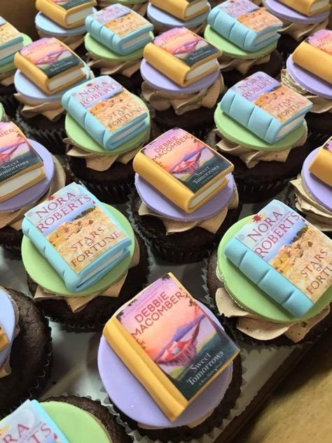 Matilda Themed Cupcakes, Book Themed Cupcakes, Storybook Cupcakes, Craving Cake, Book Cupcakes, Storybook Baby Shower, Book Launch Party, Book Cakes, Individual Cakes