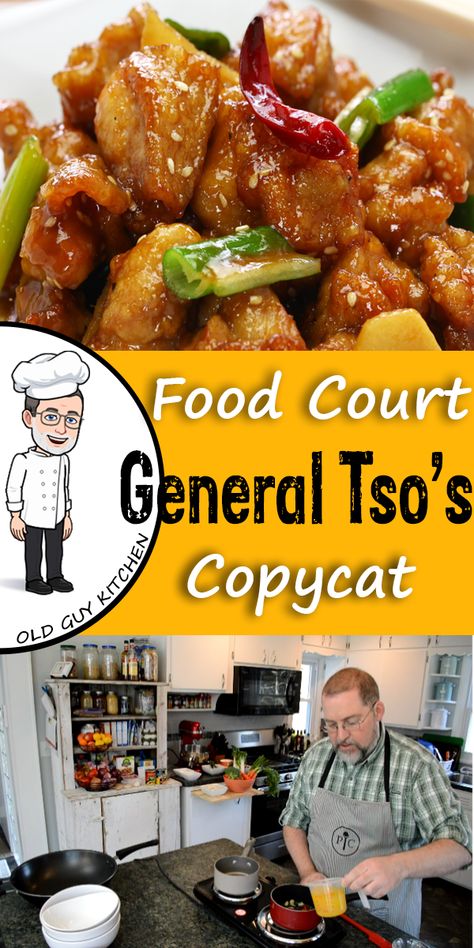 Skip the food court, make this spicy sweet dish at home.  Don't limit yourself to just chicken, this sauce is great on almost anything. Food Court Chinese Food, Food Court Recipes, General Tso Sauce, Chinese Food Recipes, Homemade Egg Rolls, Asian Meals, Chinese Foods, Food Chinese, Restaurant Inspired Recipes