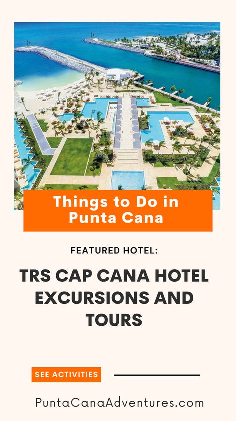 Are you looking for things to do while staying at the TRS Cap Cana Hotel? Let Punta Cana Adventures provide you with all the resources you need to plan your vacation. We have the best TRS Cap Cana Hotel Excursions departing from the lobby on a daily basis. We have it all, whether you want to go visit Saona Island, go off-road on an ATV tour, go to Monkeyland, Scape Park, or spend the day on a Party Boat! Secrets Punta Cana, Occidental Punta Cana, Secrets Cap Cana, Majestic Colonial Punta Cana, Punta Cana Excursions, Beach Horseback Riding, Punta Cana Travel, Punta Cana Beach, Saona Island