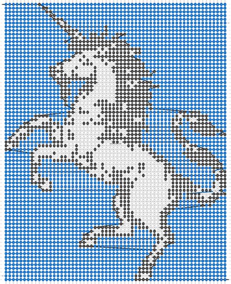 Alpha pattern #118167 | BraceletBook Unicorn Alpha Pattern, Unicorn Tapestry, Scottish Celtic, Free Chart, Horse Animal, Horse Pattern, Alpha Pattern, Tapestry Crochet, Alpha Patterns