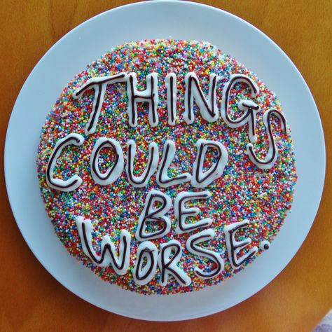 Cake With Sprinkles, Could Be Worse, The Words, Sprinkles, Cake, White