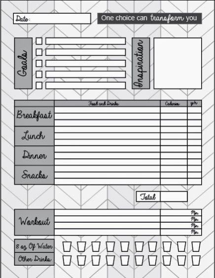 FREE Printable Food Journal: Help Your Weight Loss Printable Food, Fat Loss Diet, Food Journal, Fitness Journal, Fitness Planner, Bullet Journaling, Meal Planner, Printable Planner, Free Food