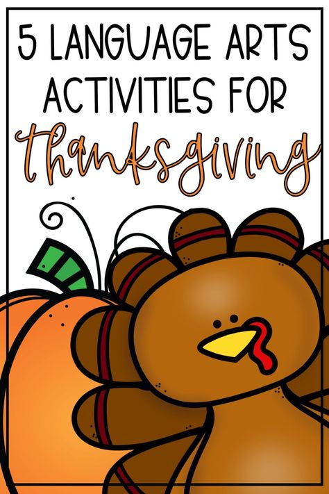 These five Thanksgiving lesson plan ideas for elementary and middle school students are a quick and easy way to add relevant language arts practice to your curriculum! The no-prep Thanksgiving activities include free printables, templates, and worksheets! Use them with 4th, 5th, 6th, 7th, and 8th grade students. They will work for your November literacy centers as well! The different options are perfect for enrichment, fast finishers, extra credit, and more! #forkids #homeschool #freebie via @l Thanksgiving Lesson Plans For 1st Grade, Thanksgiving Classroom Activities Upper Elementary, Thanksgiving Language Arts Activities, Adaptive Teaching, Thanksgiving Language Activities, Thanksgiving Ela Activities, Thanksgiving Activities For Elementary, November Teaching Ideas, Thanksgiving Language Arts