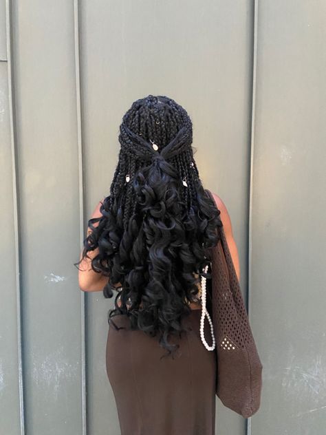 French Curl Braids, French Curls, Curl Braids, Short Box Braids Hairstyles, French Curl, Big Box Braids Hairstyles, Goddess Braids Hairstyles, Box Braids Hairstyles For Black Women, Cute Box Braids Hairstyles