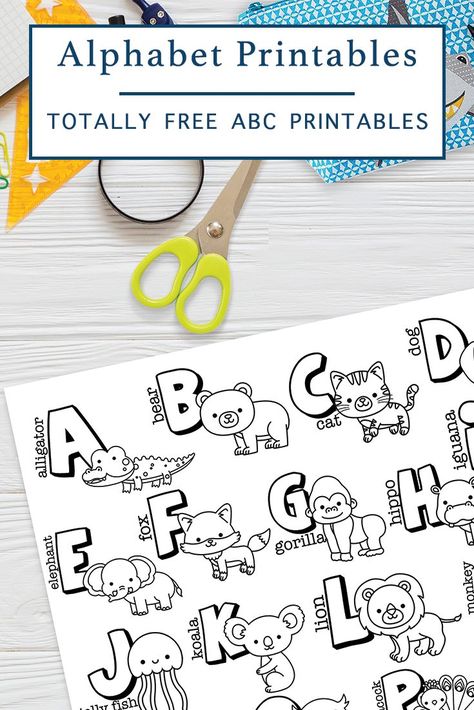 Everyday Party Magazine is sharing this adorable FREE printable alphabet coloring page #FreePrintable #ABC #ColoringPage Alphabet Coloring Sheets Free Printable, Abc Coloring Book Free Printable, Alphabet Colouring In Free Printable, Preschool Abc Printables, Abc Review Preschool Free Printable, Color By Letters Free Printable, Coloring Alphabet Letters Free Printable, Alphabet Review Preschool Free Printable, Alphabet Party Preschool