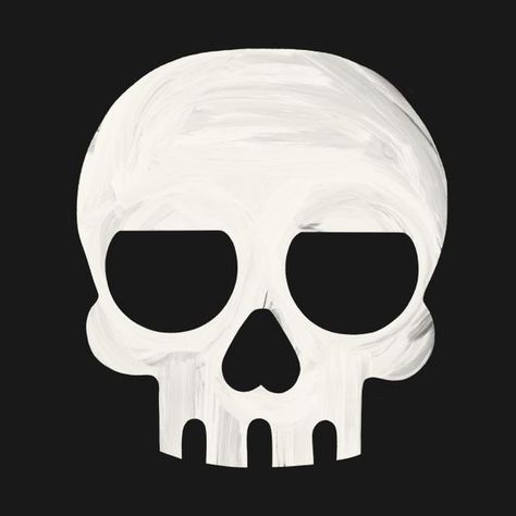 Skull Painting Easy, Skull Art Simple, Skull Art Easy, Cute Skull Drawing, Skull Illustration Design, Skull Animation, Simple Skull Drawing, Skull Simple, Skull Cartoon