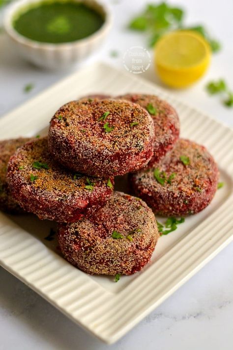 Beetroot Cutlet Recipes, Beetroot Cutlet, Beetroot Recipes, Veg Snacks, Cutlets Recipes, Chaat Recipe, Vegetarian Snacks Recipes, Vegetarian Snacks, Evening Snacks