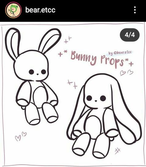 Cute Plushie Drawing, Gacha Plushie Prop, How To Draw Plushies, Bunny Plushie Drawing, Gacha Bunny, Gacha Templates, Bunny Paper Doll, Plushie Drawing, Gacha Items