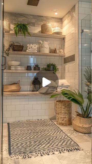 Mel Boyden | Green & Nature Inspired Interiors 🌿 on Instagram: "Bathroom shelving goals. But which colour would you go for? White, green or pink? 🤍💚🩷  #bathroom #bathroomdesign #bathroomdecor #bathroomremodel #pinkbathroom #greenbathroom #whitebathroom #shelfie #bathroomshelves #bathroomshelving #photoshop #photoshopedit #aidesign #aidesigner" Olive Green Bathroom Ideas, Instagram Bathroom, Bathroom Shelving, Inspired Interiors, White Carpet, Bathroom Plants, Bathroom Spa, Pink Bathroom, Green Bathroom