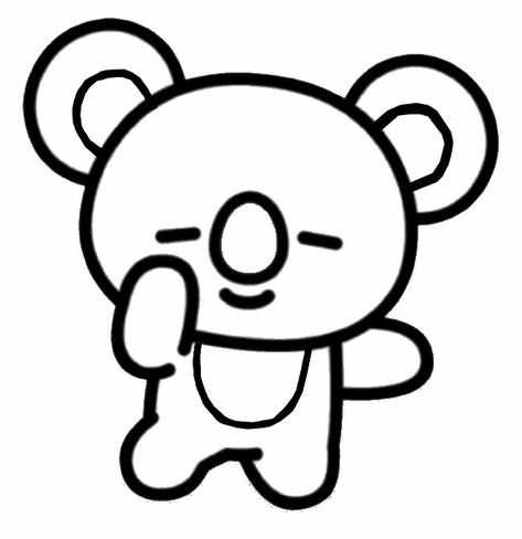 Koya Bt21, Penanda Buku, Christmas Aesthetic Wallpaper, Online Coloring Pages, Easy Coloring Pages, Cool Coloring Pages, Cute Cartoon Drawings, Bts Drawings, Cute Easy Drawings