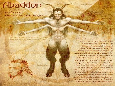 The term “abaddon” in Hebrew context is another word for destruction. Also known as Apollyon in Greek, which means “The Destroyer”. Fantasy Creatures Mythology, Ancient Alphabets, Occult Art, Book Of Revelation, Demon Art, Trik Fotografi, Angels And Demons, Fallen Angel, Book Of Shadows