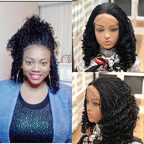 Real Wigs, Micro Twists, Curly Lace Frontal, Curly Braids, Wig Curly, Short Curly Wigs, Braids With Extensions, Braided Wig, Curly Lace Front Wigs