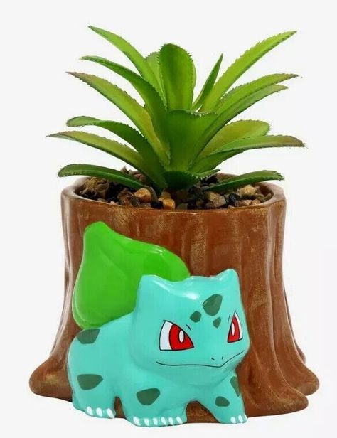 New! Pokémon Bulbasaur Tree Stump Faux Succulent Planter was just added to eBay. Check it out! #eBay #eBaySeller Pokemon Planter, Pokemon Bulbasaur, Grass Type, Decorative Planters, Faux Succulents, Other Space, Tree Stump, Office Room, Pokemon Fan