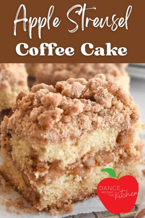 Get in the autumn spirit with this delightful Fall Baking recipe! Indulge in the warm flavors of apple with this mouthwatering apple recipe. Perfectly tender and topped with a sweet and crunchy streusel, this recipe is a must-try for any baking enthusiast. Bake up some cozy vibes in your kitchen today! https://dancearoundthekitchen.com/apple-streusel-coffee-cake/ Apple Streusel Coffee Cake, Vegan Coffee Cake, Craving Cake, Vegan Coffee, Apple Streusel, Apple Coffee Cakes, Streusel Coffee Cake, Cinnamon Streusel, Coffee Cake Recipe