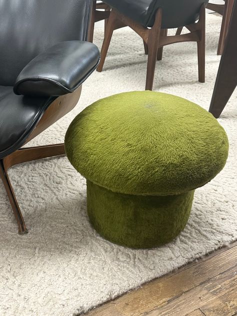 Mushroom Footstool, Green Mushroom, Vintage Mushroom, Table Vintage, Ottoman Table, Louisville Ky, Tea Kettle, House Decor, Vintage Furniture