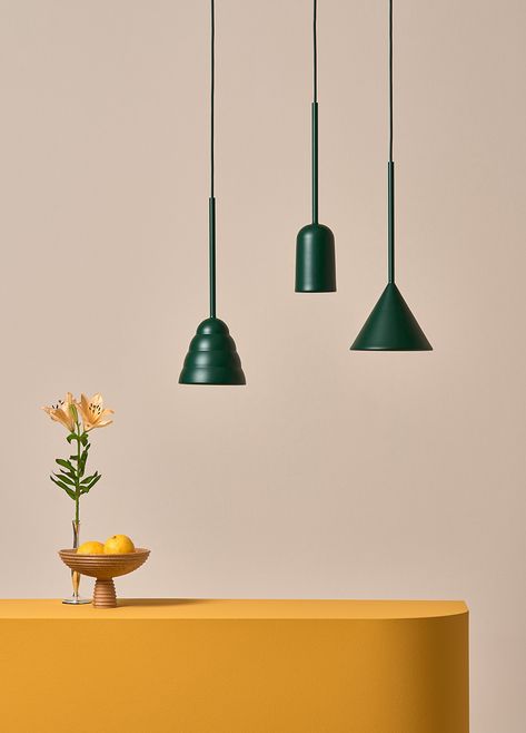 Diy Kitchen Lighting, Green Pendant Light, Blitz Design, Berlin Design, Decor Hacks, Green Pendant, Sight Unseen, Arc Lamp, Mood Lighting