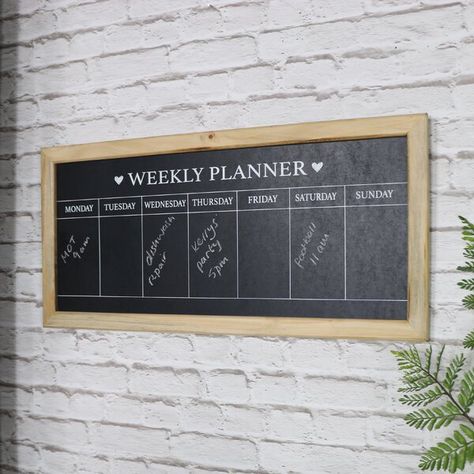 Days of the Week Chalkboard Weekly Chalkboard, Chalkboard Organizer, Country Chic Kitchen, Chalkboard Wall Bedroom, Appointment Reminder, Chalkboard Calendar, Wedding Gift List, Wall Planner, Chalkboard Wall