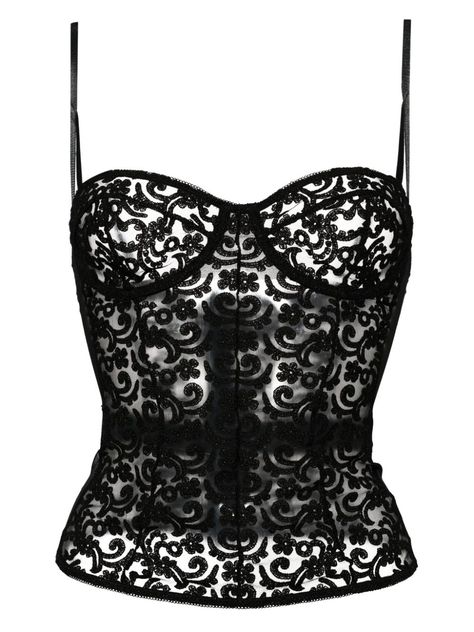 black semi-sheer construction lace detailing rear hook and eye fastening sweetheart neck underwire cup adjustable shoulder strap Glitter Outfit, Spring Scene, Kiki De Montparnasse, Corsets And Bustiers, Yoko London, Black Lace Tops, Global Economy, Bustiers, Exclusive Fashion