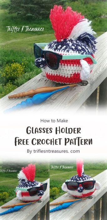 Best Glasses Holder Free Crochet Pattern & Tutorial Ideas - Carolinamontoni.com Glasses Holder Crochet, Crochet Eyeglass Holder, Crochet Glasses Holder, Crochet Glasses, Eyeglass Holder Stand, Crochet Pattern Tutorial, Crochet Chicken, Crocheting Ideas, Tutorial Ideas