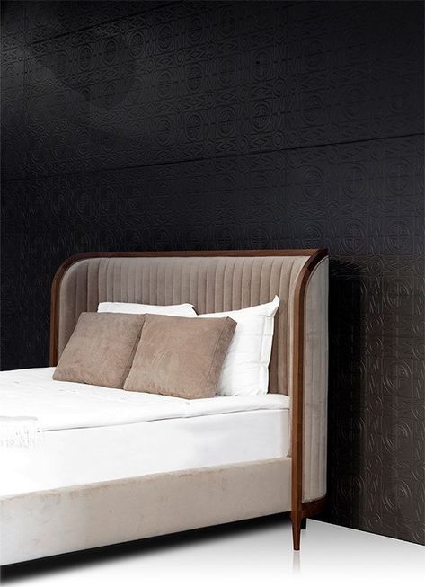 Latest Modern Bed Designs, Leather Bed Back Design, Fabric Bed Design, Wooden Headboards, Leather Double Bed, Bedroom Decor Inspirations, Bed With Upholstered Headboard, Bed Back Design, Leather Bed Headboard