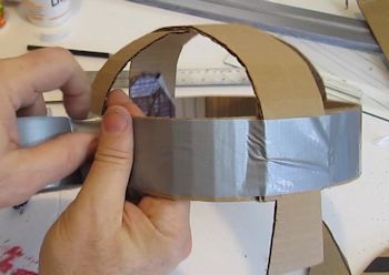 Cardboard Viking Helmet, How To Make A Viking Helmet, How To Make A Helmet, Viking Helmet Diy, Helmet Out Of Cardboard, Vikings Costume Diy, Cardboard Head, Medieval Costume Diy, Viking Festival