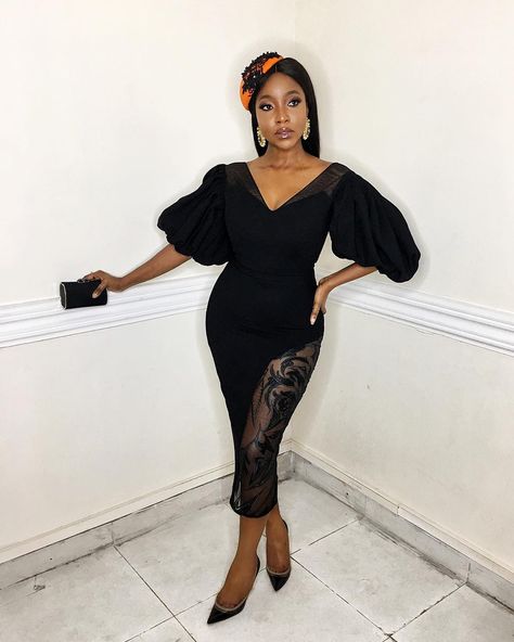 15 Wedding Guest Dresses Inspired by Actress Ini Dima-Okojie - Perfete Ini Dima Okojie, Elegant Dresses Classy Vintage, English Outfit, English Dress, African Print Dress Designs, Wedding Guest Style, Stylish Work Attire, Bodycon Dress With Sleeves, Event Outfit