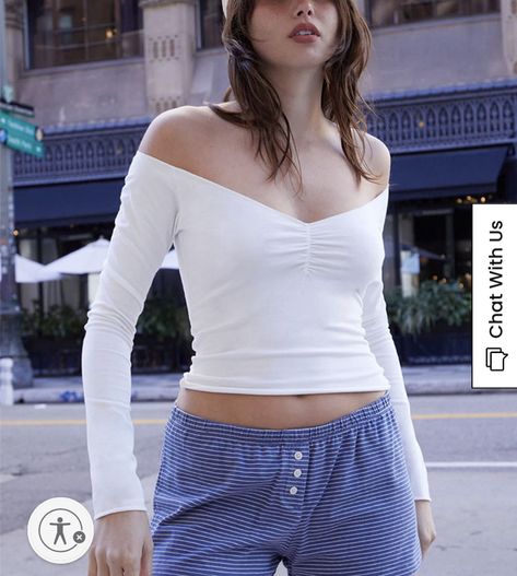 Brandy Melville Gina Top, Gina Top, Pineapple Girl, John Galt, Brandy Melville Tops, Outfits Aesthetic, Brandy Melville, Aesthetic Clothes, Long Sleeve Top