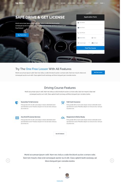 ImDrive is a modern and professional Driving School WordPress Theme designed for driving schools, driving instructors, and driving-related businesses. With its sleek design and powerful features, ImDrive allows you to create a professional-looking website that will attract new students and help you grow your business.This theme is fully responsive, which means that your website will look great on any device, including smartphones and tablets. School Website Design, Business Website Design, School Website, Driving School, Wordpress Theme Design, New Students, Wordpress Themes, Grow Your Business, Business Website